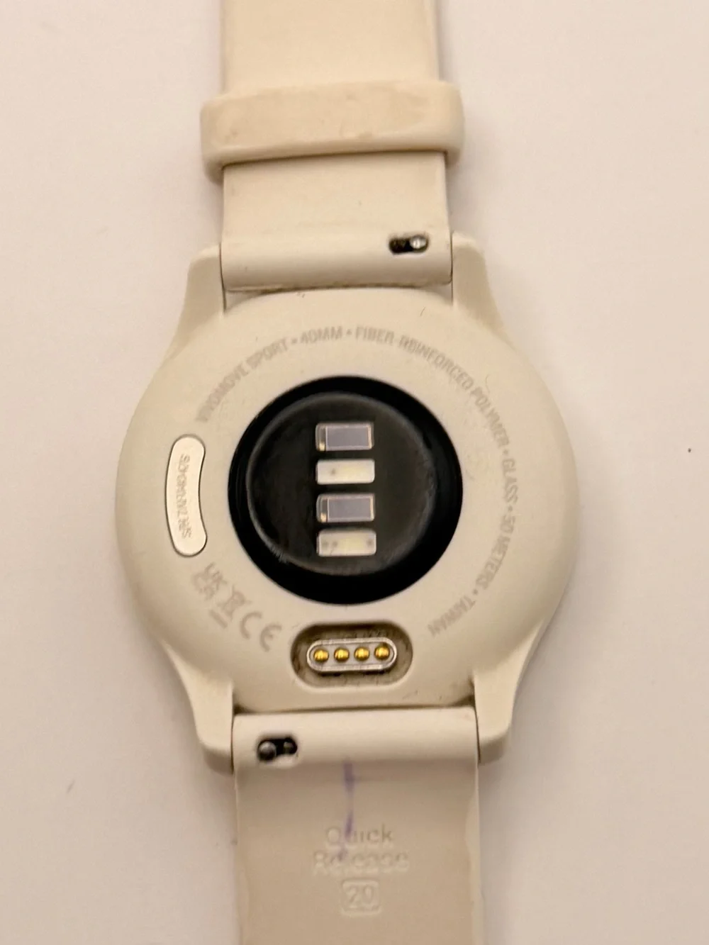 Garmin Vivomove Sport, Tested, Charger Included, white, Hybrid Watch